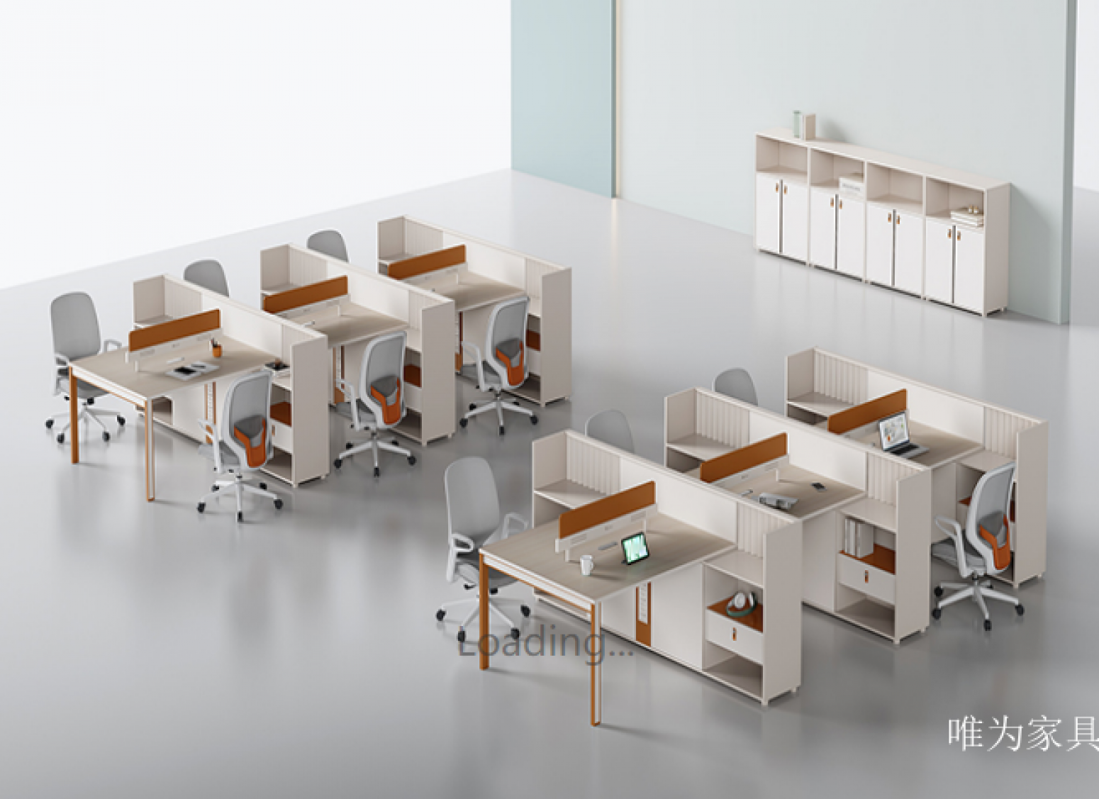 唯为家具 Office furniture Product 《Exquisite Minimalist Office Staff Desk》【图2】