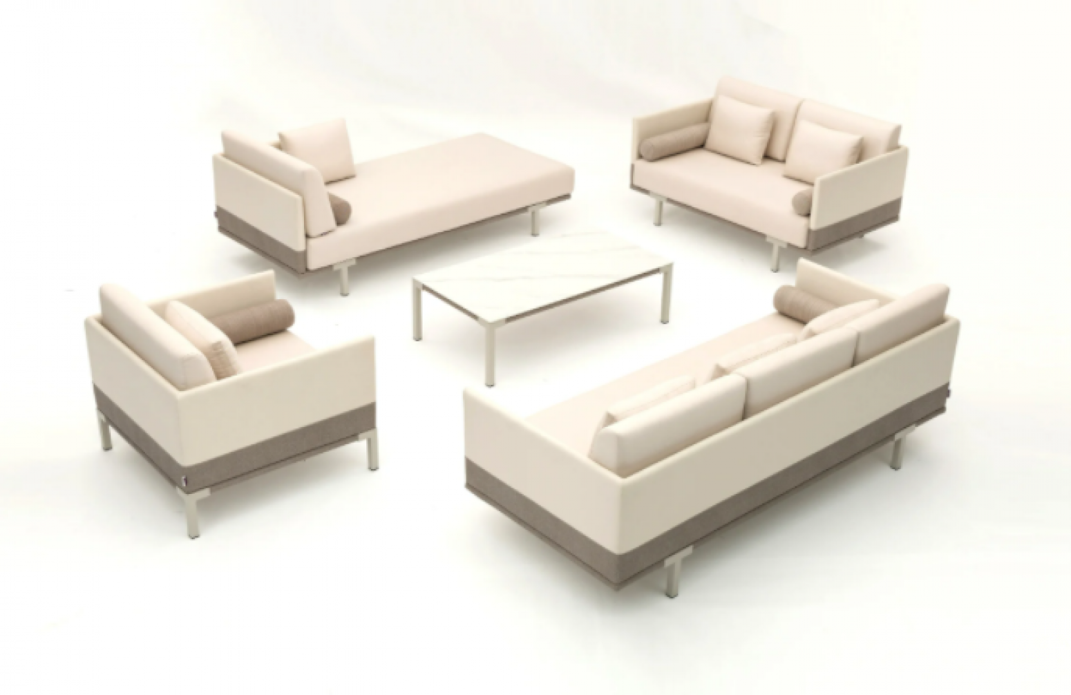 美梦思 Outdoor furniture Product 《Light-Toned Minimalist Outdoor Sofa》【图1】
