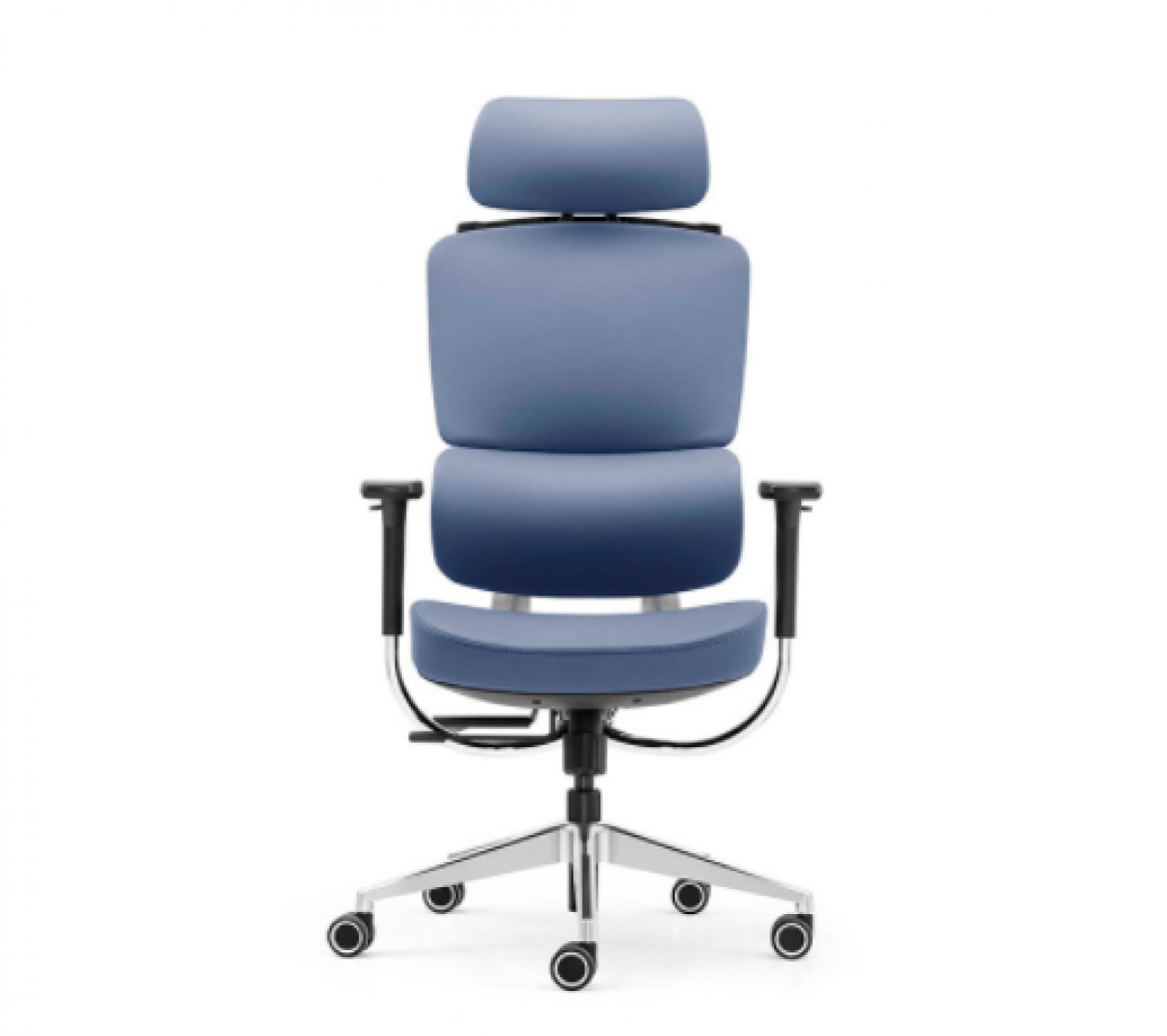 盛联达 Office furniture product 《Blue Leather Ergonomic Chair》