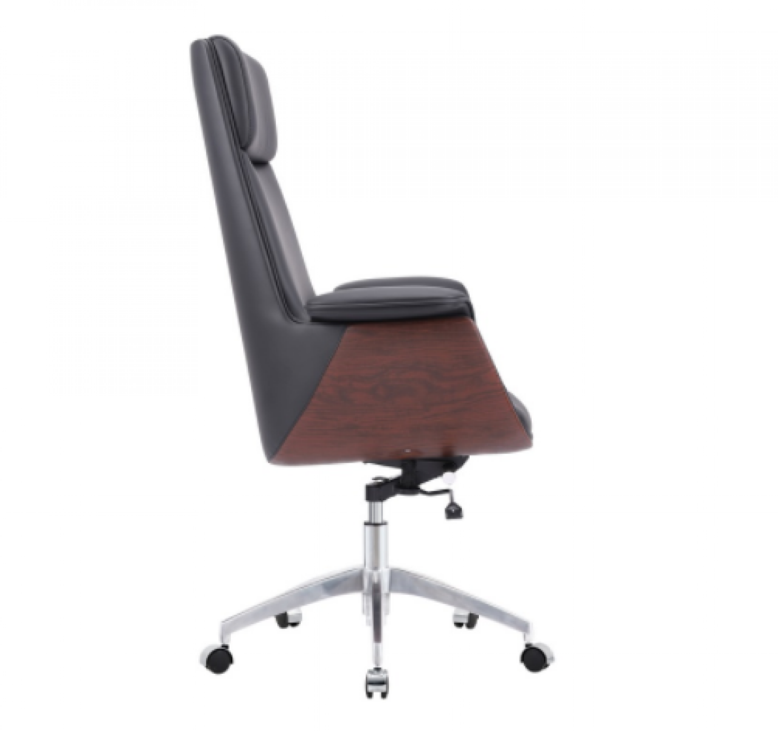 盛联达 Office furniture Product 《Black Leather & Wood Grain Office Chair》【图2】