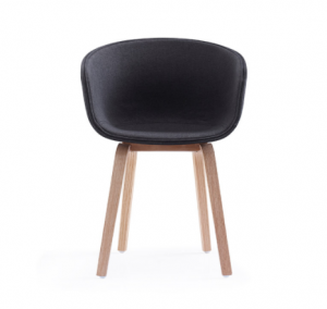 盛联达 Office furniture product 《Black Fabric & Light Wood Leisure Chair》议价