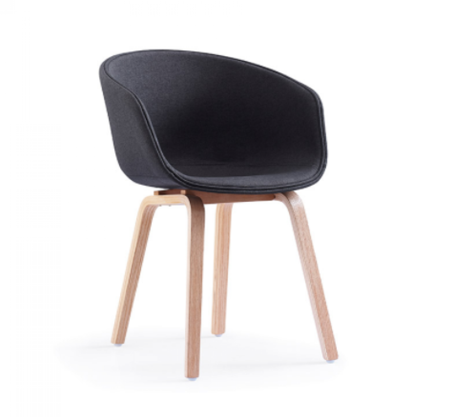 盛联达 Office furniture Product 《Black Fabric & Light Wood Leisure Chair》【图1】