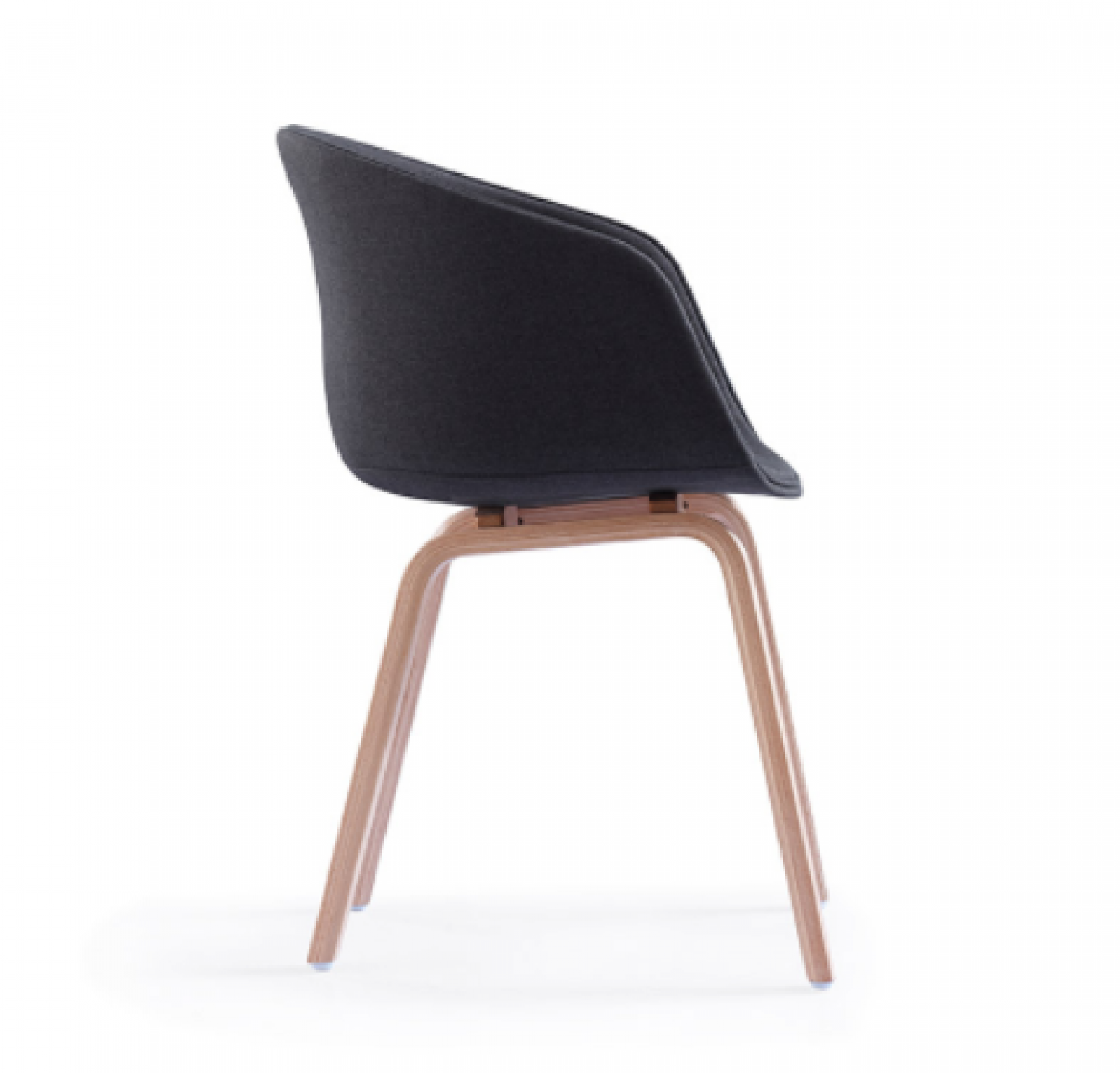 盛联达 Office furniture Product 《Black Fabric & Light Wood Leisure Chair》【图2】