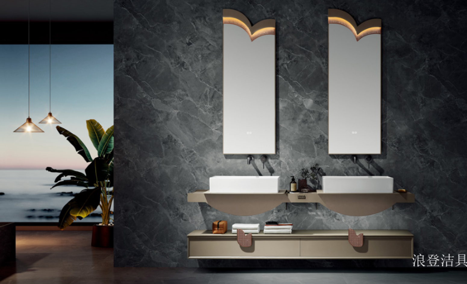 浪登洁具 Bathroom furniture product 《Smart Mirror Bathroom Vanity》