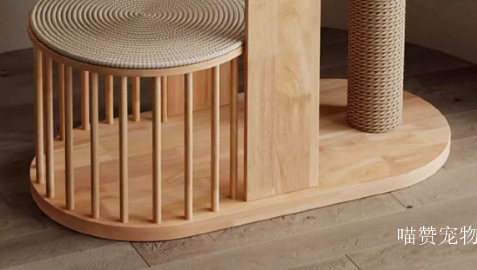 喵赞宠物Pet furnitureProduct《Solid Wood Large Cat Tree》【图1】