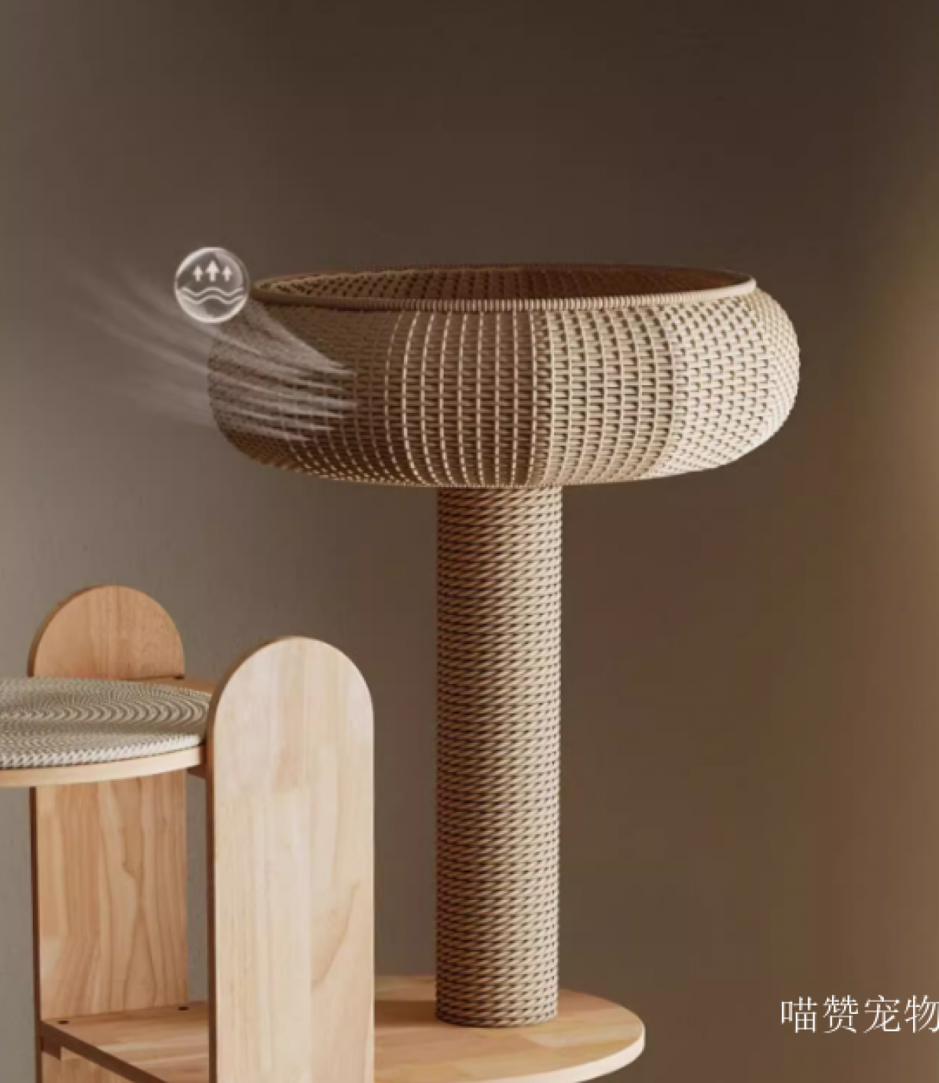 喵赞宠物Pet furnitureProduct《Solid Wood Large Cat Tree》【图2】