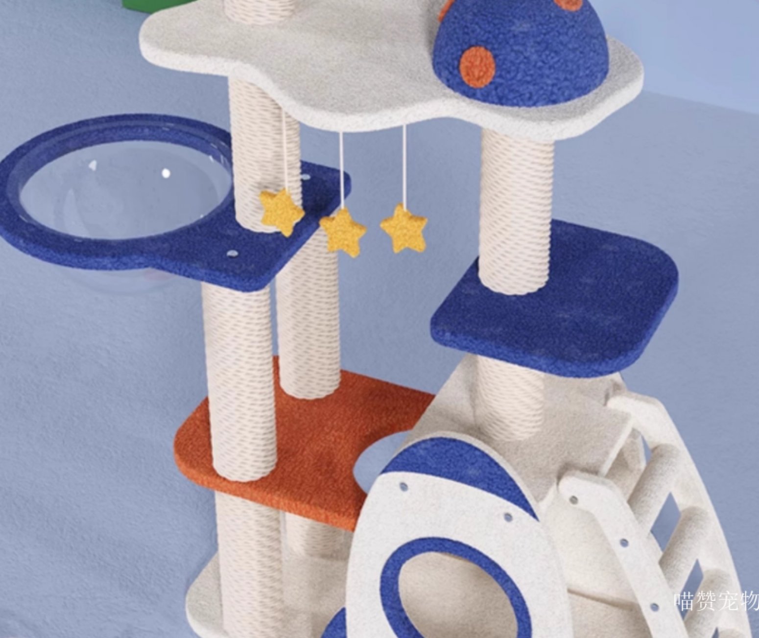 喵赞宠物Pet furnitureProduct《Planet Space Capsule Cat Tree》【图2】