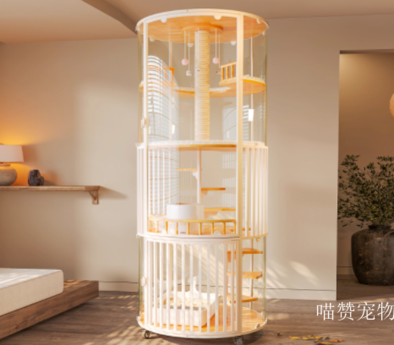 喵赞宠物Pet furniture产品《Panoramic Luxury Cat House》
