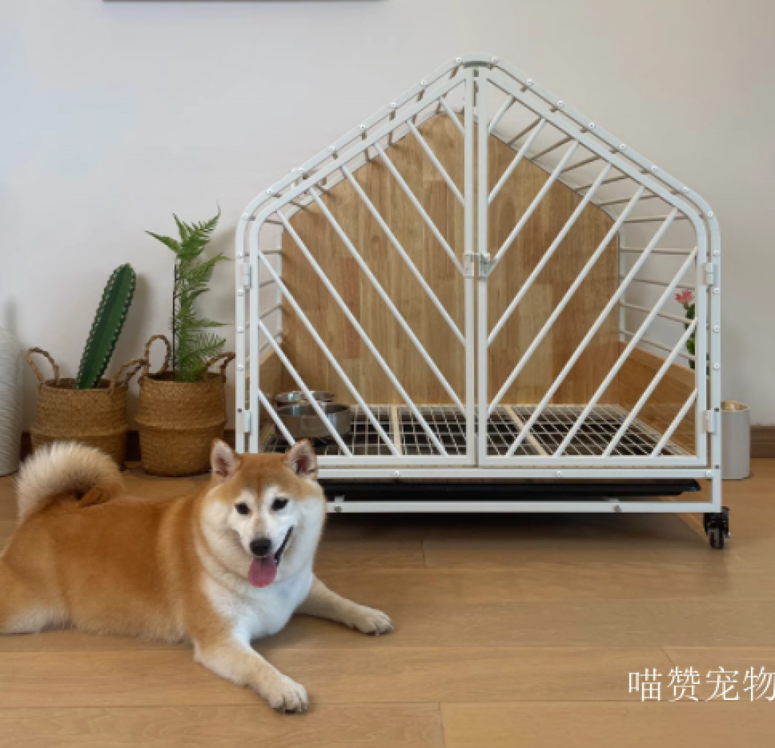 喵赞宠物Pet furnitureProduct《Elegant Villa-Style Premium Dog Crate》【图0】