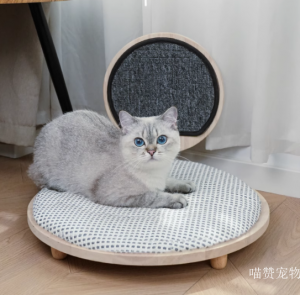 喵赞宠物Pet furnitureProduct《Premium Solid Wood Cat Bed》