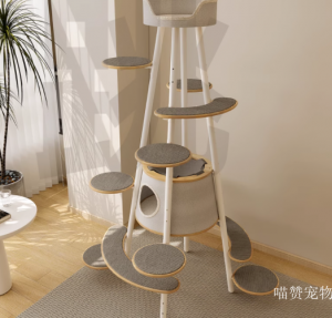 喵赞宠物Pet furnitureProduct《Minimalist Iron Art Cat Tree》
