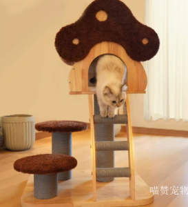 喵赞宠物Pet furnitureProduct《Mushroom-Shaped Cat Tree》