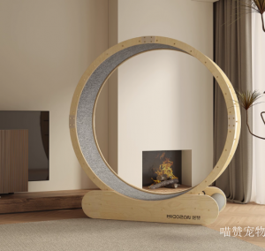 喵赞宠物Pet furnitureProduct《Roller Solid Wood Cat Treadmill》