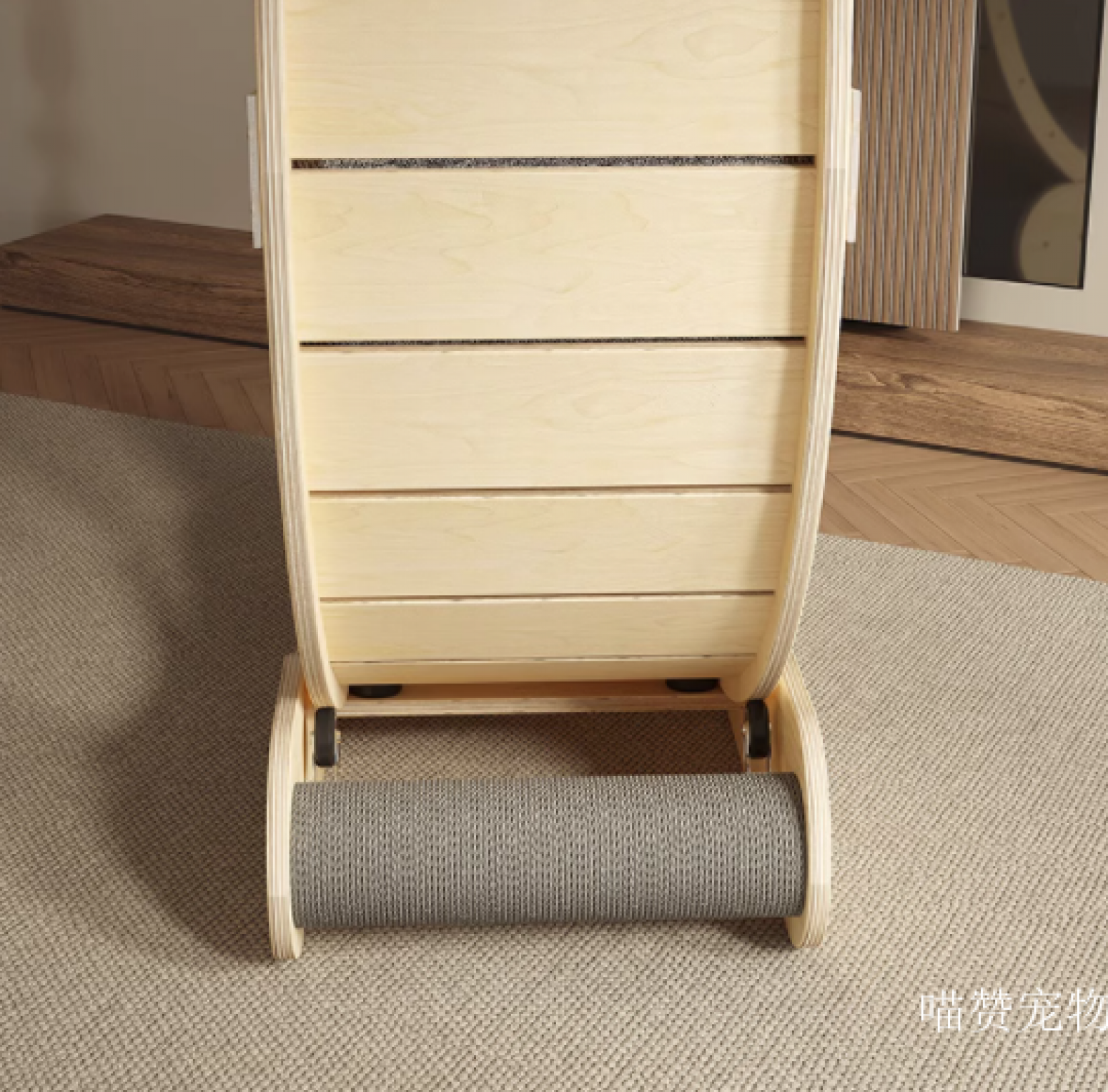 喵赞宠物Pet furnitureProduct《Roller Solid Wood Cat Treadmill》【图1】