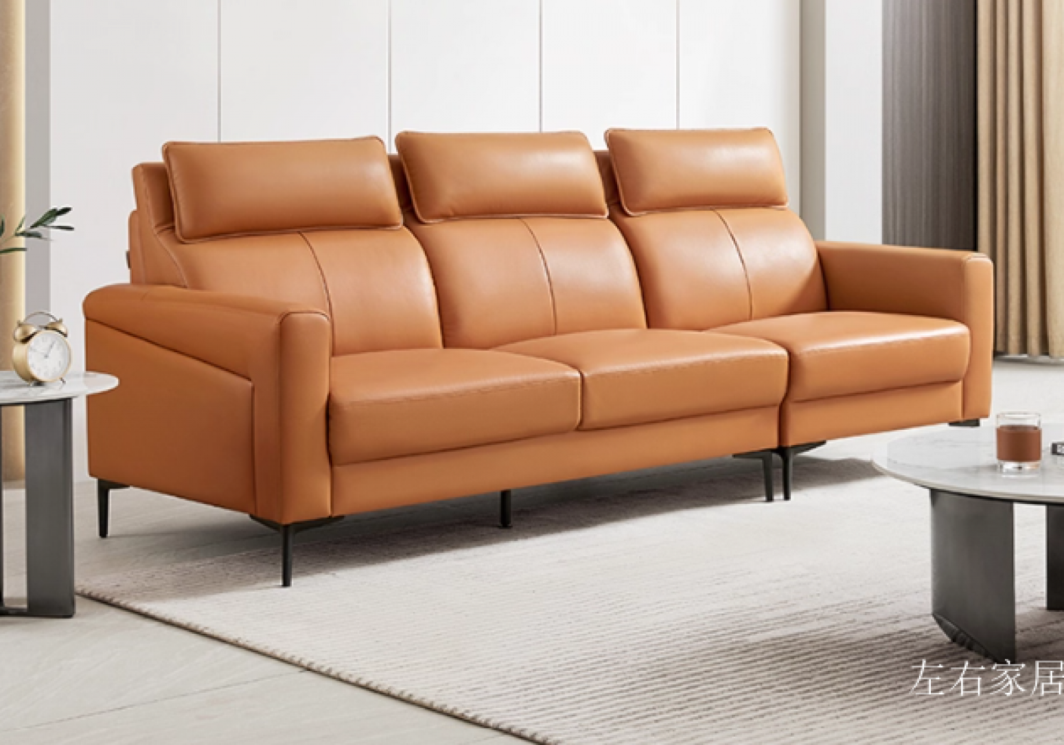 左右家居 Home Furniture Product 《Leather Sofa for Small to Medium-Sized Apartments》【图0】