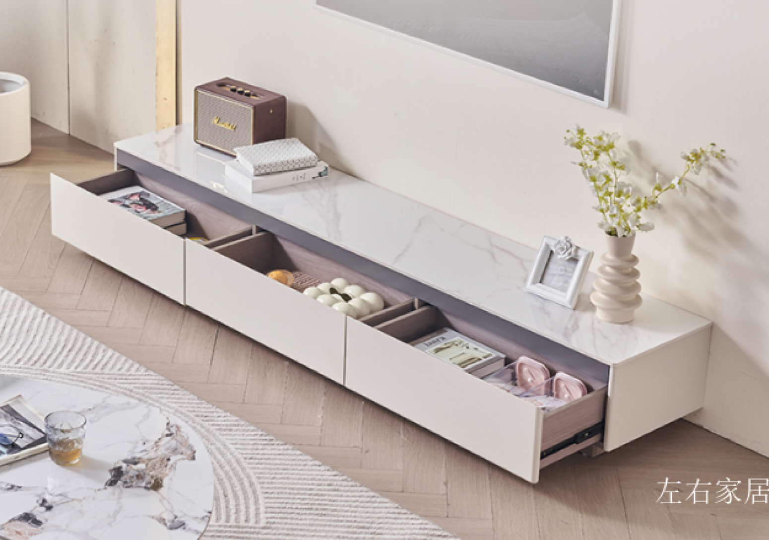 左右家居Home FurnitureProduct《Minimalist High-End Coffee Table & TV Stand Set》【图1】