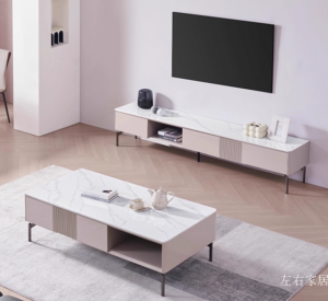 左右家居Home FurnitureProduct《Minimalist Sintered Stone Coffee Table & TV Stand Set》