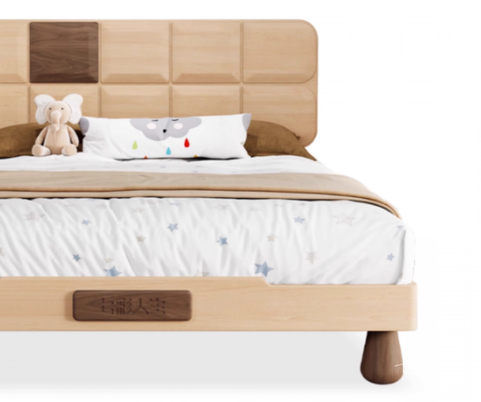 七彩人生 Children's furniture Product 《Solid Wood Children's Bed for Small Apartments》【图0】