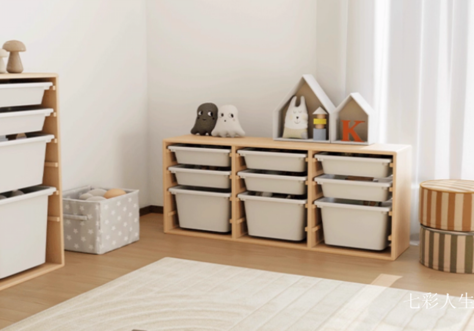 七彩人生 Children's furniture Product 《Children's Storage Combination Cabinet》【图0】