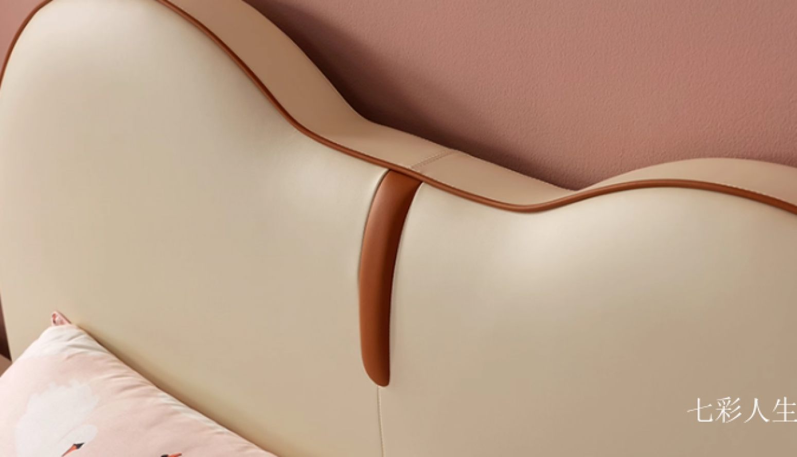 七彩人生 Children's furniture Product 《Minimalist Leather Upholstered Bed》【图0】
