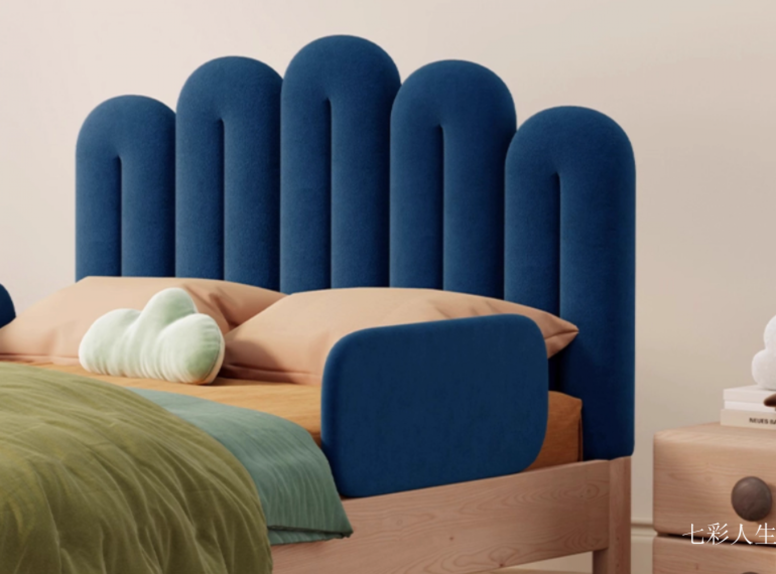 七彩人生 Children's furniture Product 《Viral-Worthy Upholstered Children's Bed》【图1】