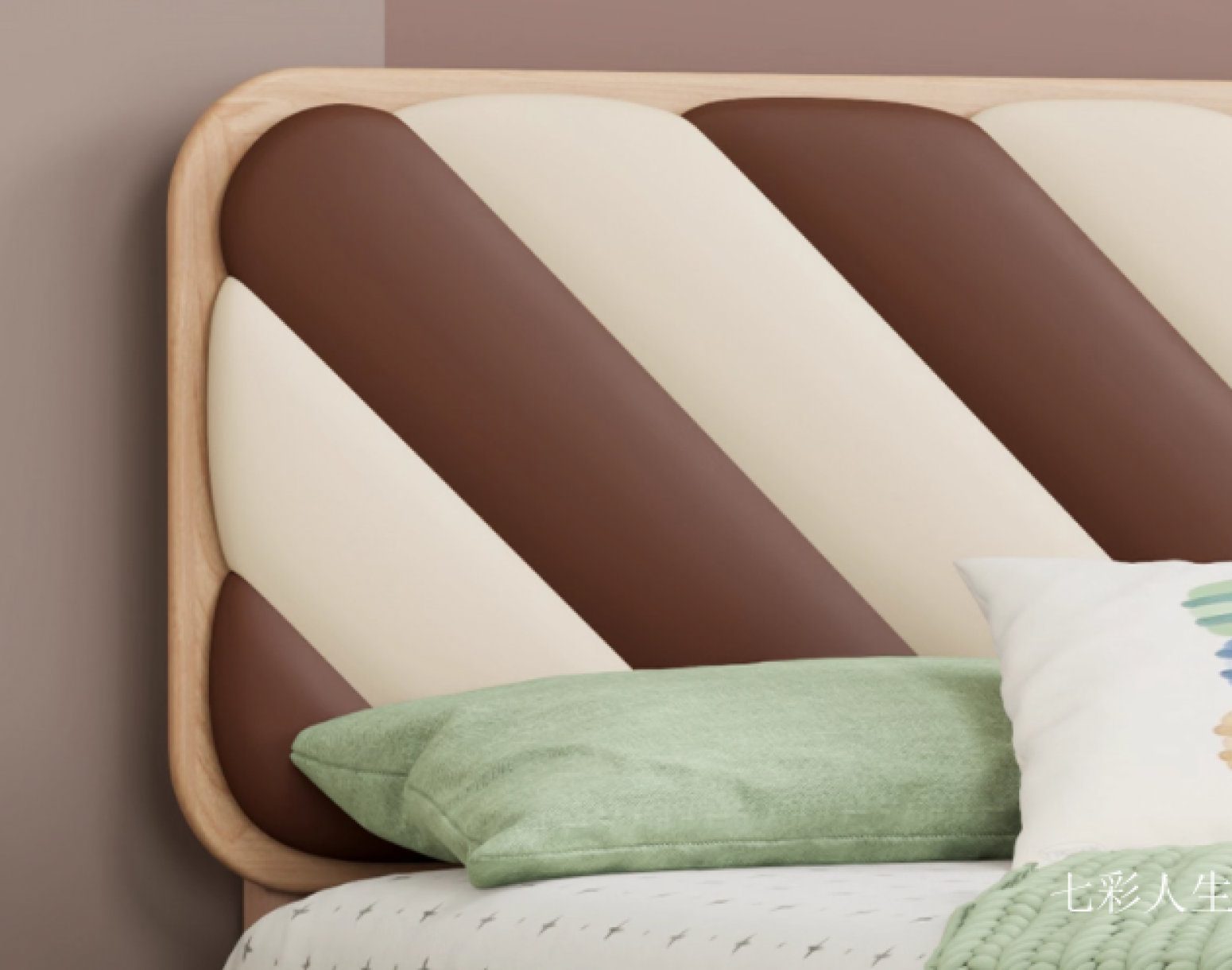 七彩人生 Children's furniture Product 《Solid Wood Single Children's Bed for Boys》【图2】