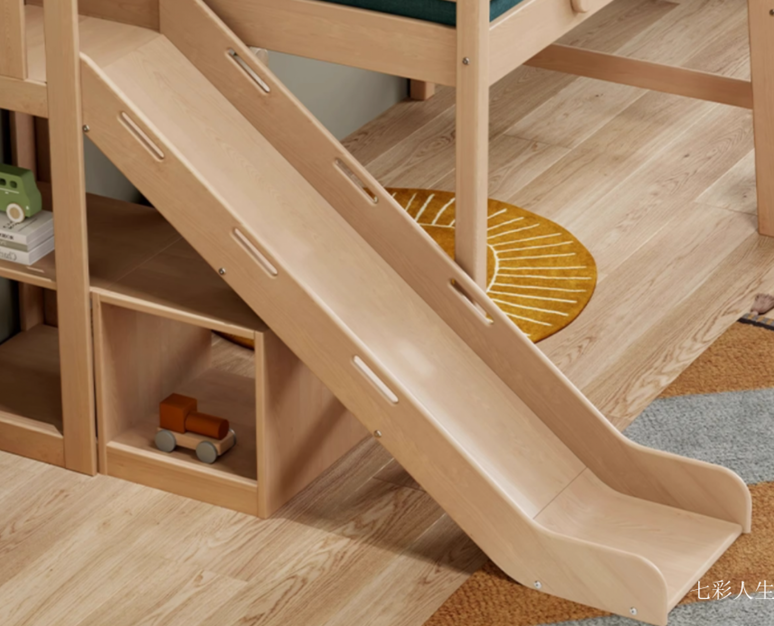 七彩人生 Children's furniture Product 《Flying House solid wood children's bed》 七彩人生 Children's furniture Product 《Flying House solid wood children's bed》【图3】