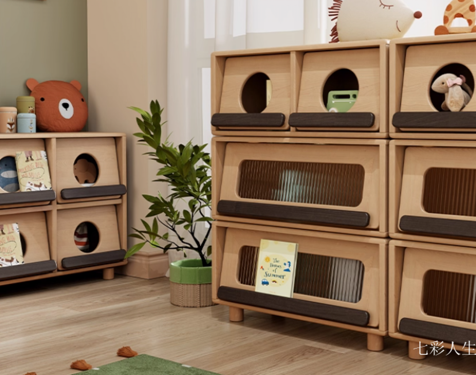 七彩人生 Children's furniture Product 《Household children's storage cabinet》 七彩人生 Children's furniture Product 《Household children's storage cabinet》【图2】