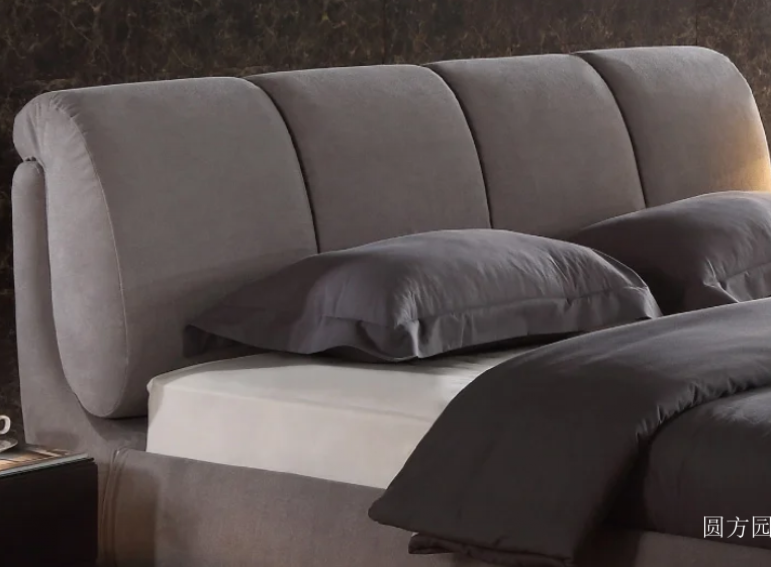 圆方园 Home Furniture Product 《Grey soft-padded bed》【图0】