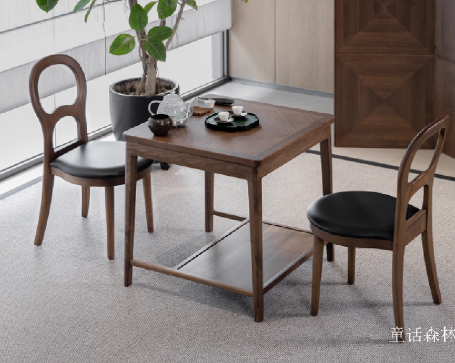 童话森林 Home Furniture product 《A small household solid wood tea table》