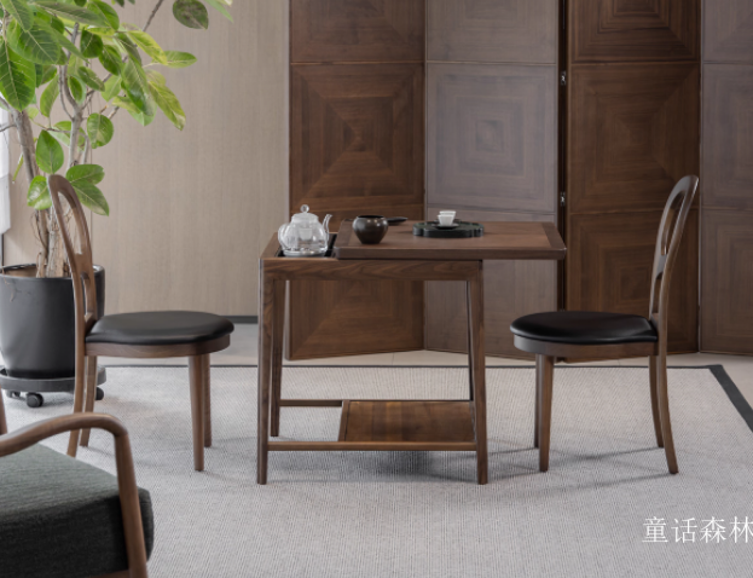 童话森林 Home Furniture Product 《A small household solid wood tea table》【图0】