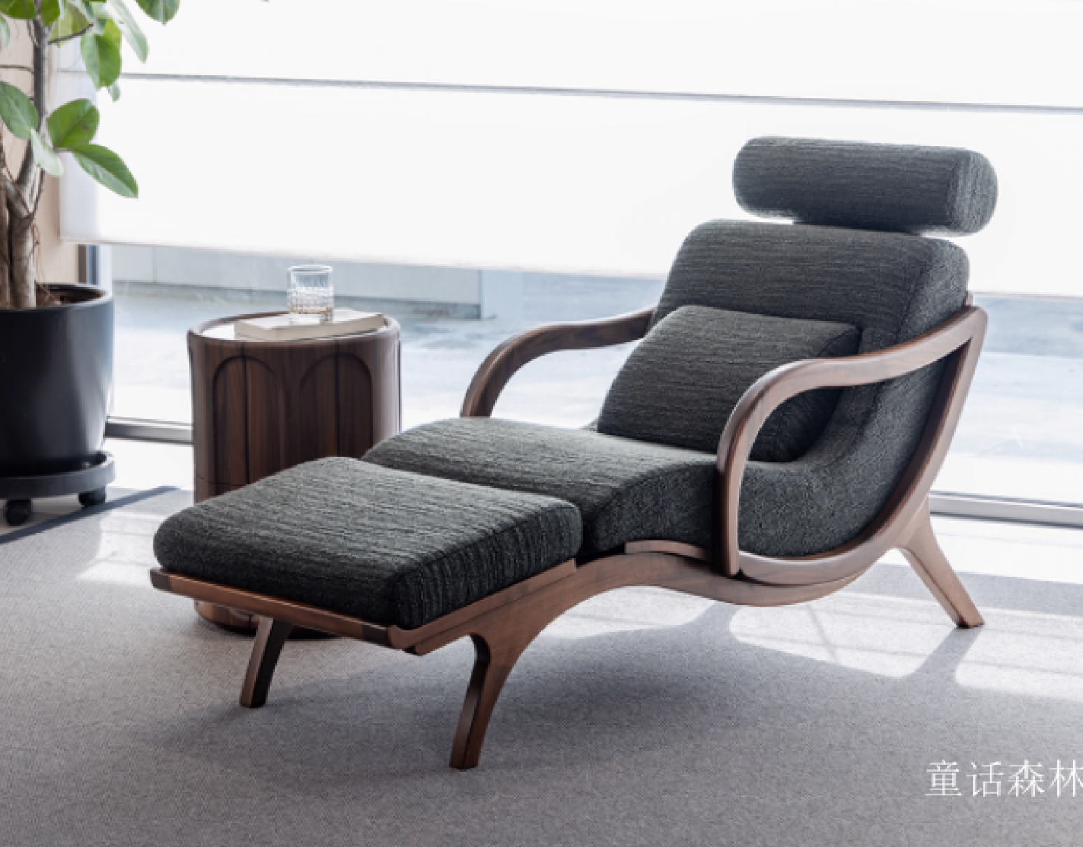 童话森林 Home Furniture Product 《Solid wood balcony lounge chair》【图0】