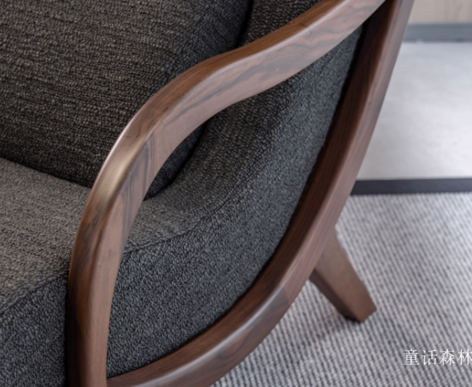 童话森林 Home Furniture Product 《Solid wood balcony lounge chair》【图3】