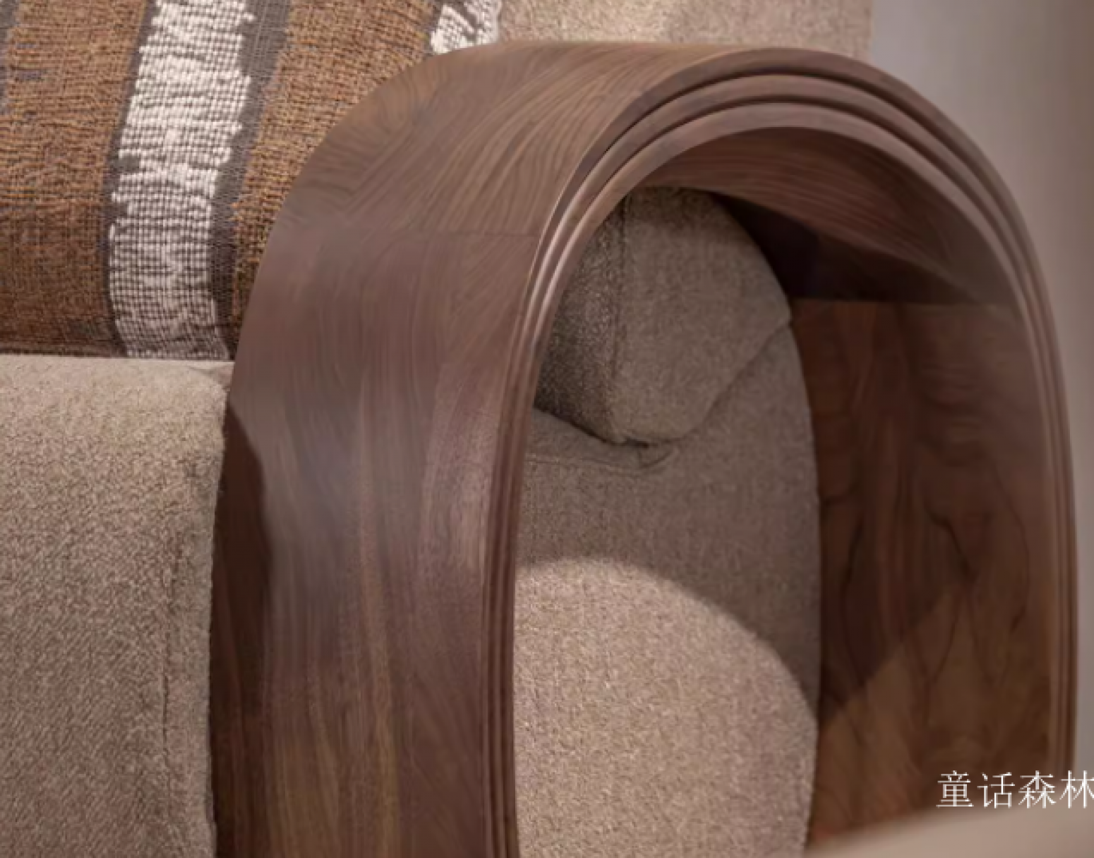 童话森林 Home Furniture Product 《Black walnut genuine leather sofa》【图3】