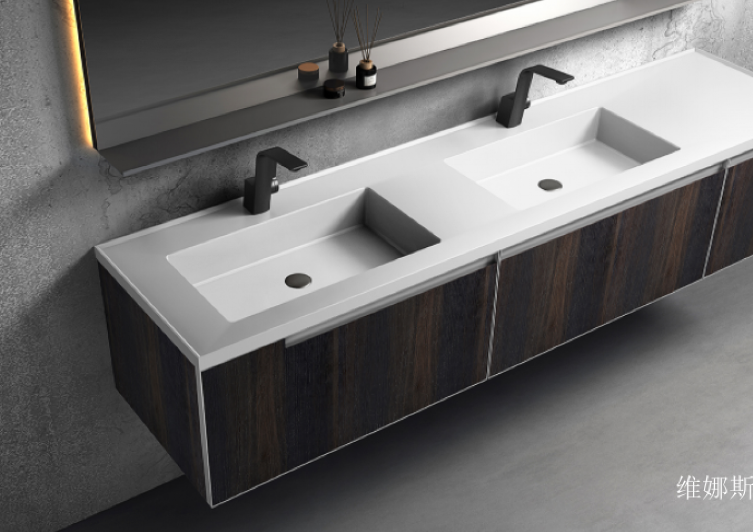 维娜斯Bathroom furnitureProduct《Wood alloy bathroom cabinet》【图1】