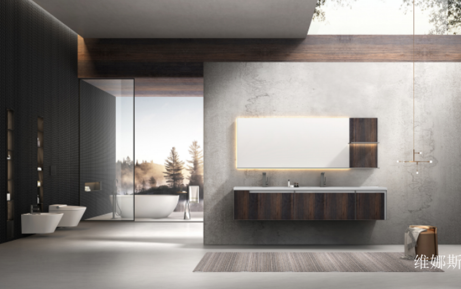 维娜斯Bathroom furnitureProduct《Wood alloy bathroom cabinet》【图0】