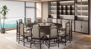 恒信华典 Home Furniture product 《Deep wood gold round eat desk and chair》议价