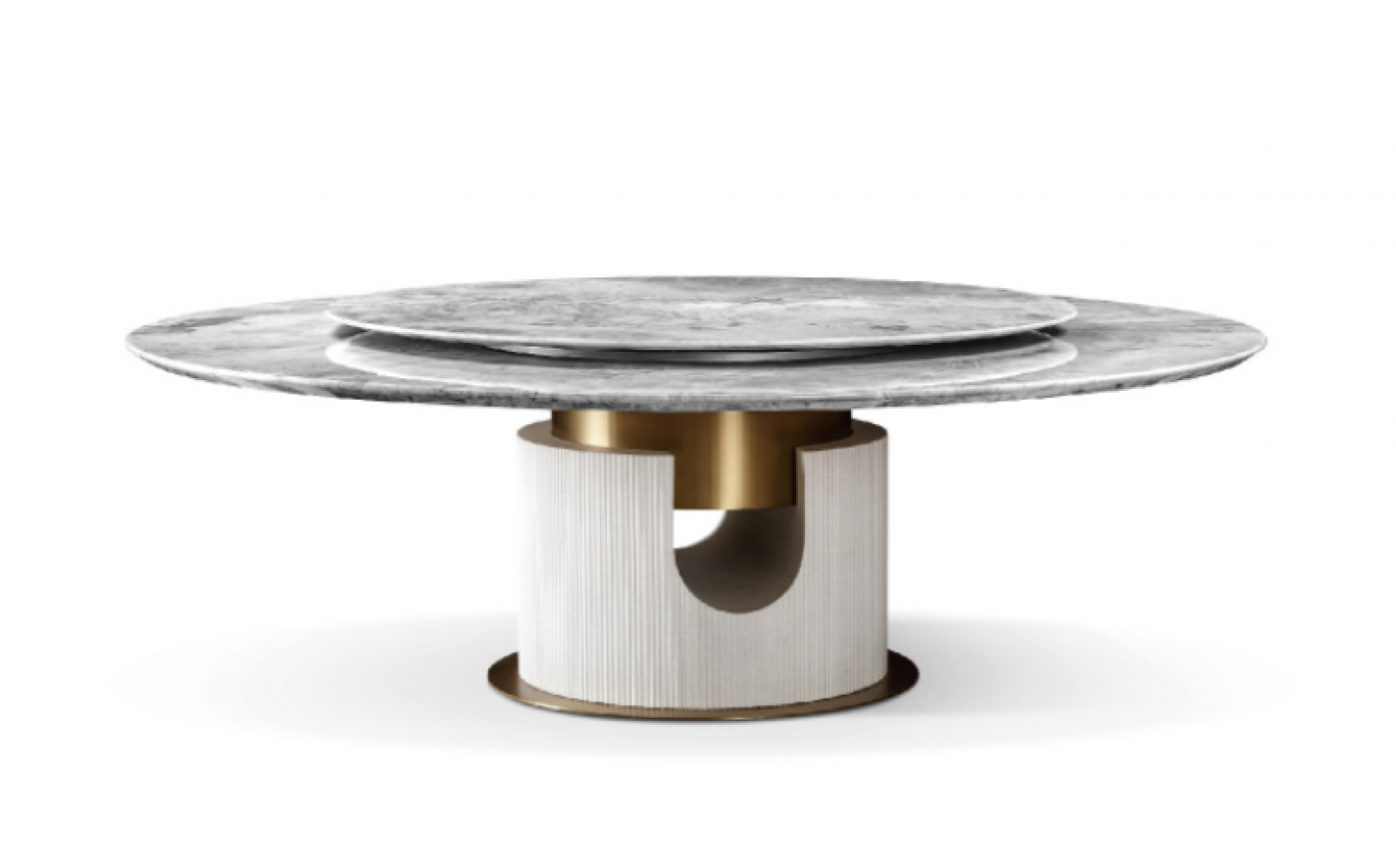 华意家居 Home Furniture Product 《Light luxury marble turntable dining table》【图0】