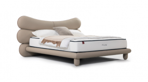 华意家居 Home Furniture product 《Khaki cloud pleated leather bed》议价
