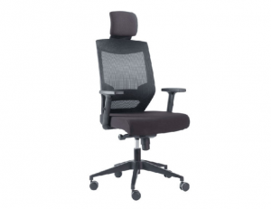 誉卓家具Office furniture《Black net brown seat headrest office chair》