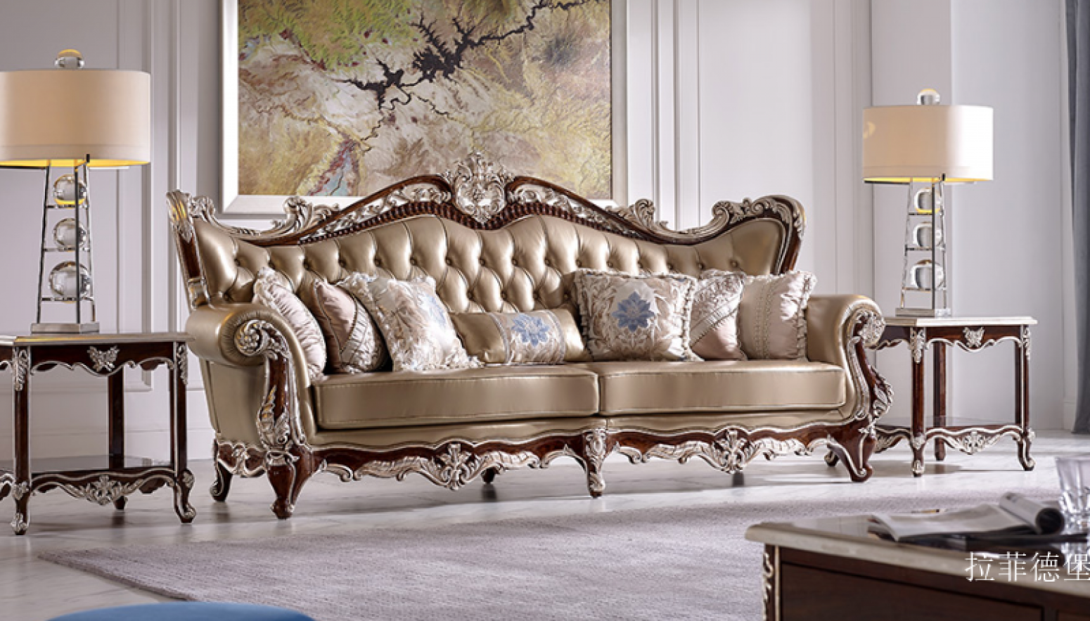 拉菲德堡Home FurnitureProduct《Royal rose gold sofa》【图2】