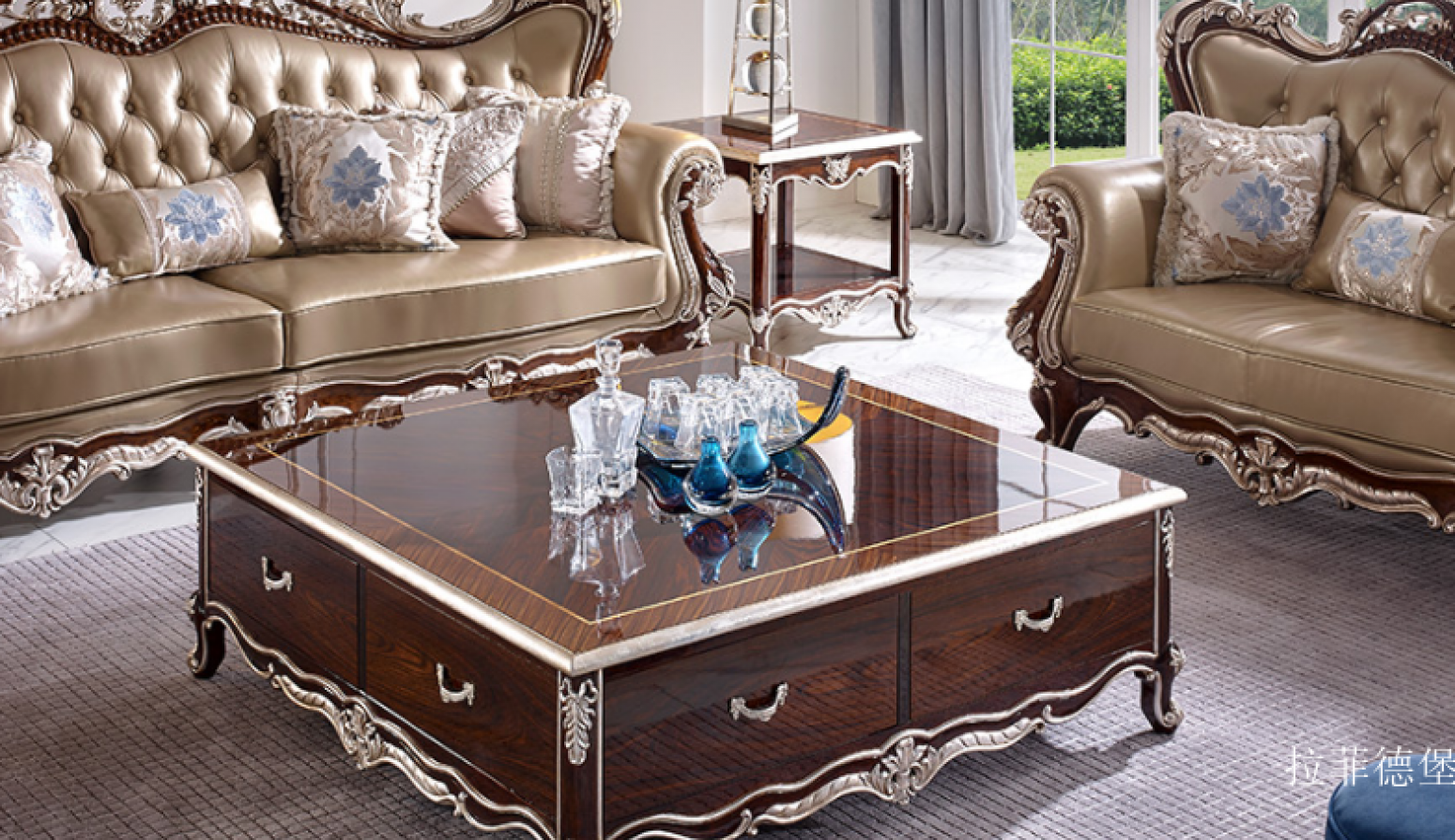 拉菲德堡Home FurnitureProduct《Royal rose gold sofa》【图3】
