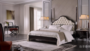拉菲德堡Home Furniture《Genuine leather American-style soft bed》
