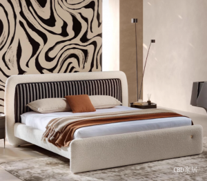 CBD家居Home Furniture《Cream-style fabric lamb bed》