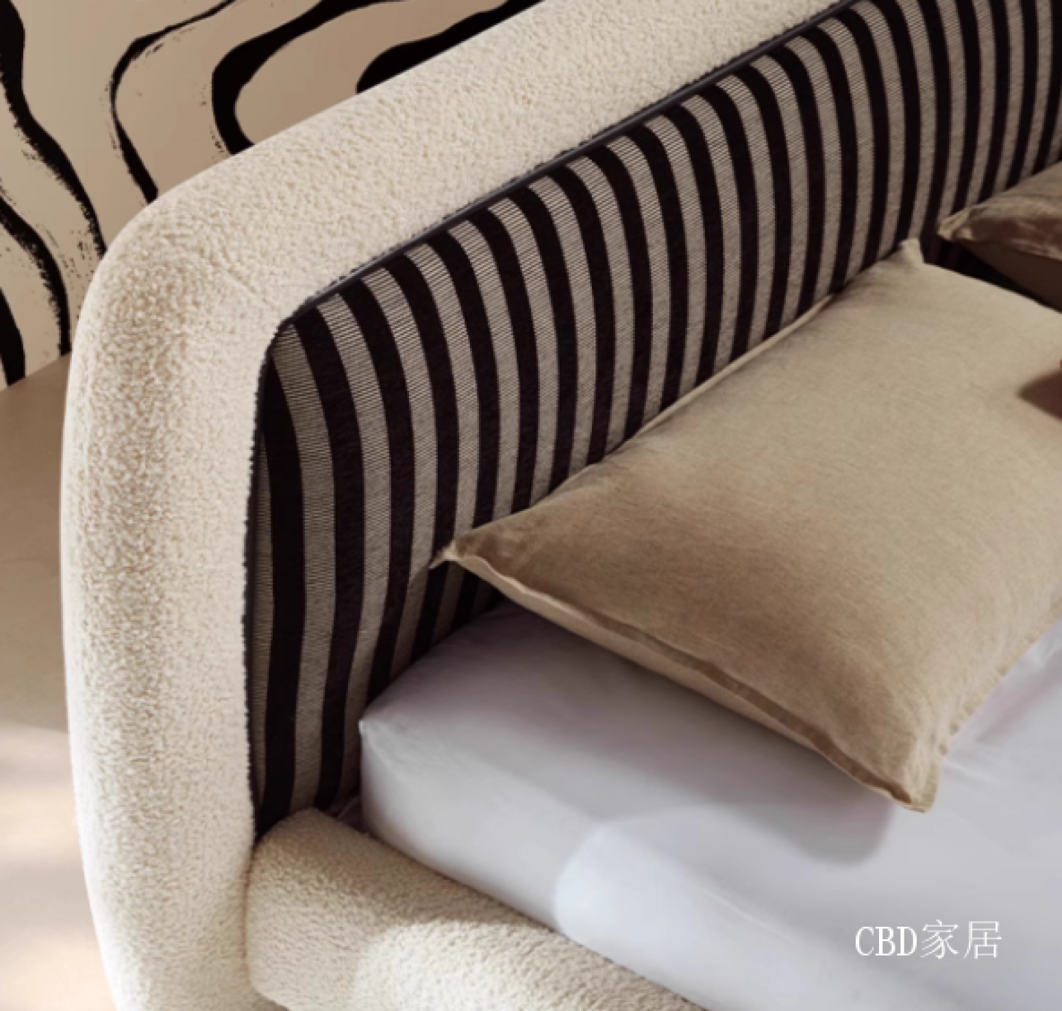 CBD家居Home FurnitureProduct《Cream-style fabric lamb bed》【图0】