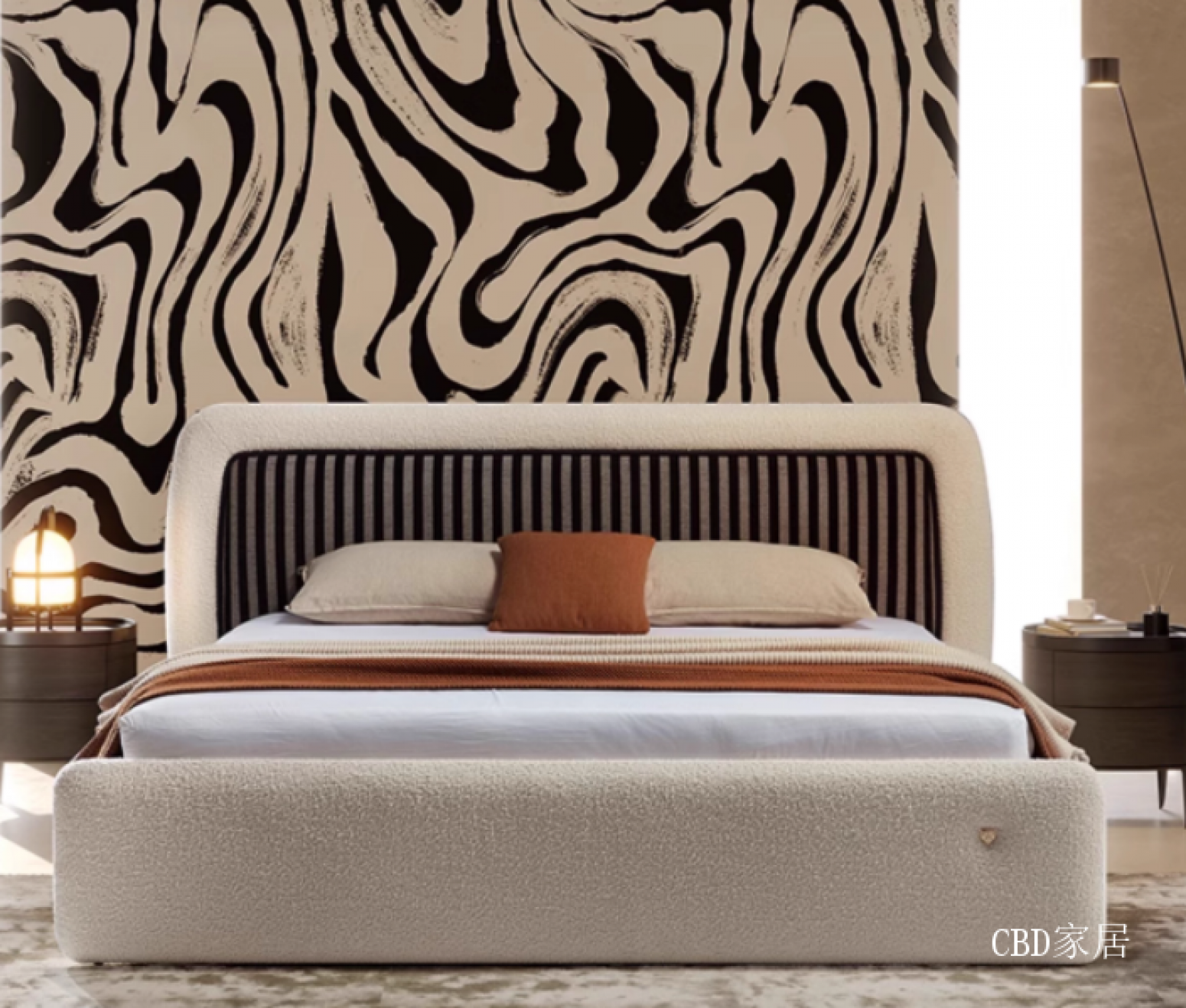 CBD家居Home FurnitureProduct《Cream-style fabric lamb bed》【图2】