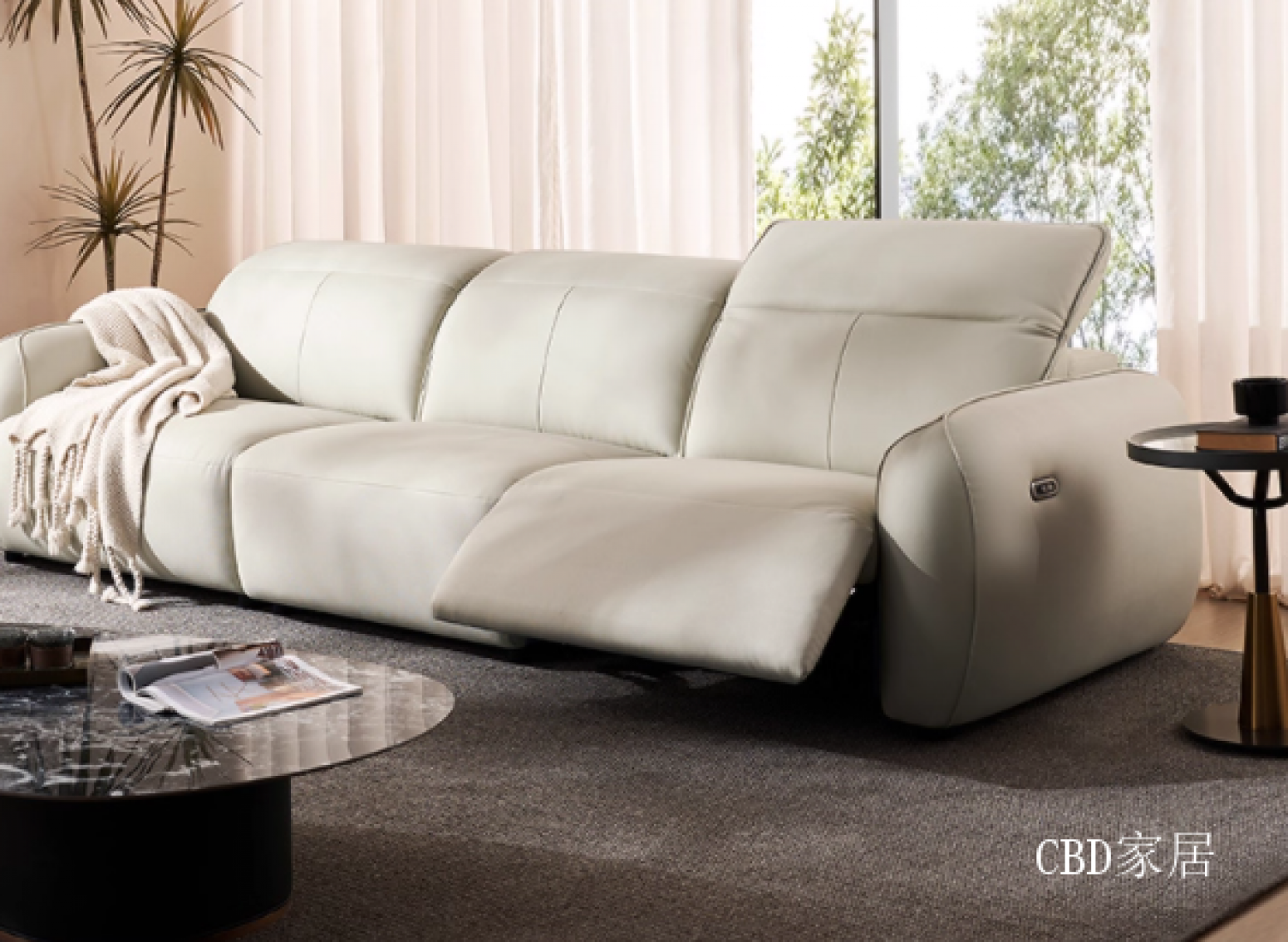 CBD家居Smart homeProduct《Leather electric sofa against the wall》【图1】