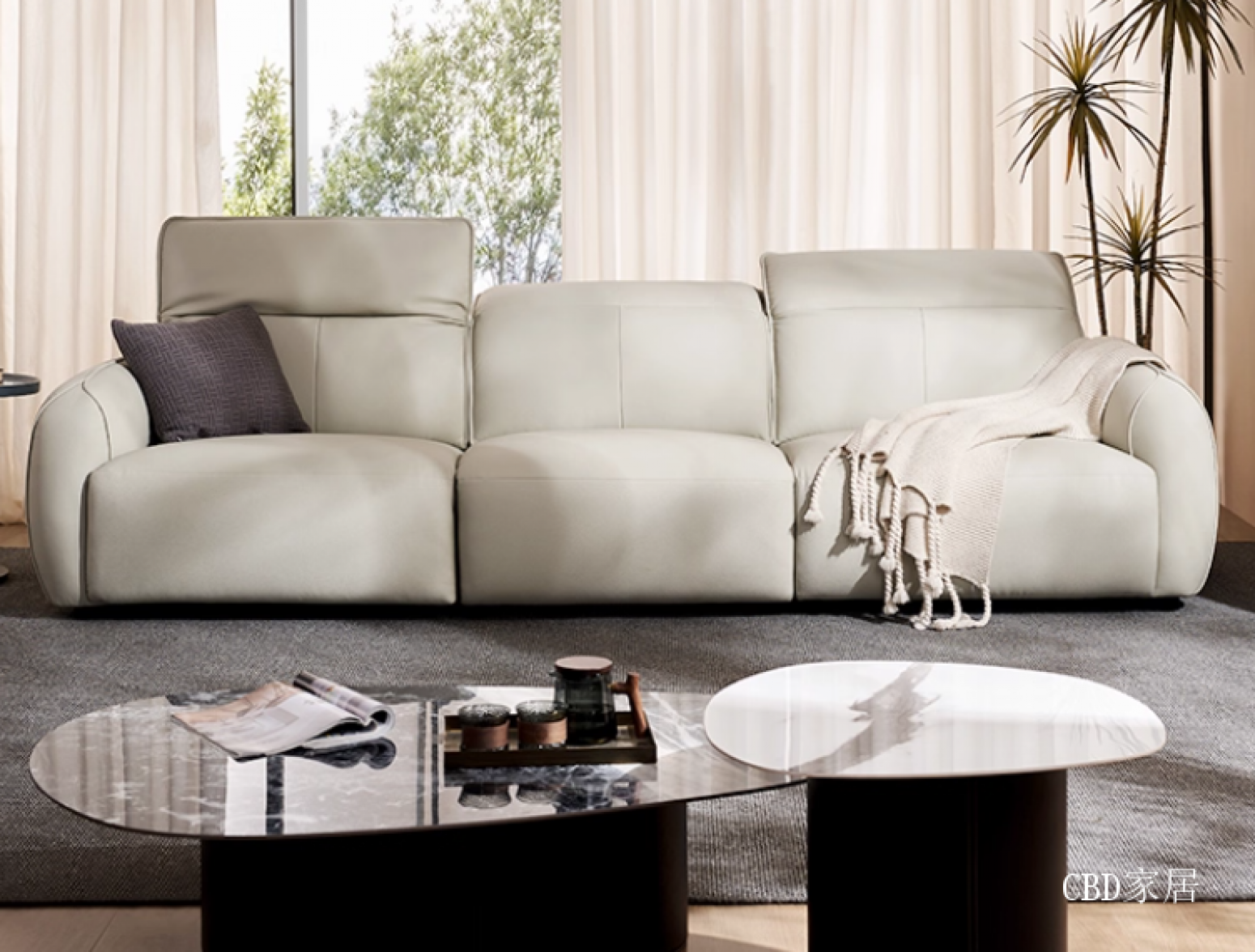 CBD家居Smart homeProduct《Leather electric sofa against the wall》【图3】
