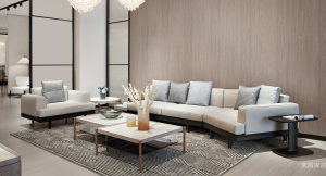 莫霞家居Home FurnitureProduct《Beige fabric sofa》