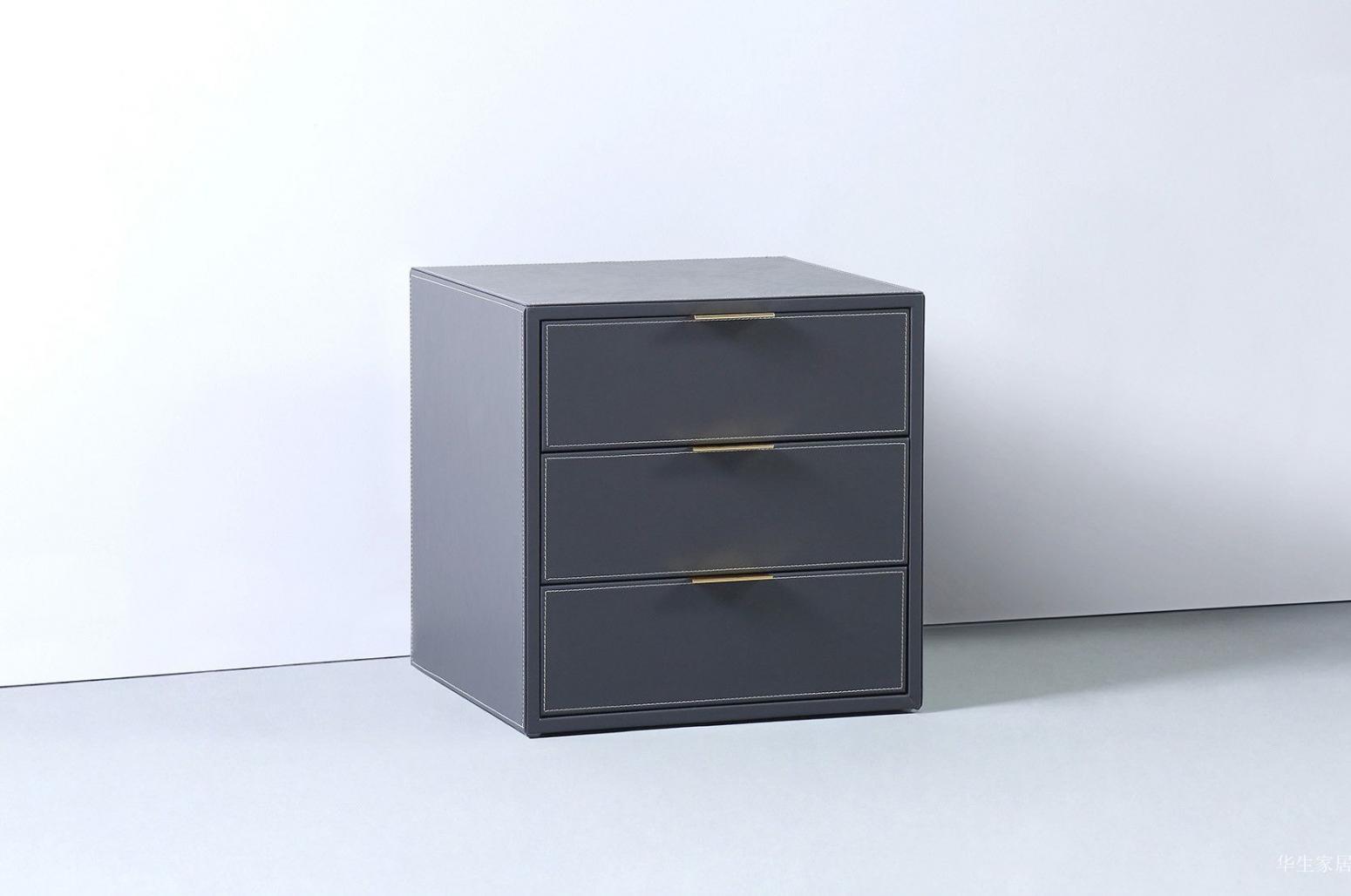 华生家居 Home Furniture Product 《Wear-resistant super-fine leather hardware bedside table》【图0】